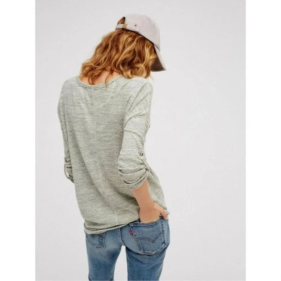 We the Free Beach Haven Stripped Henley - Picture 2 of 8